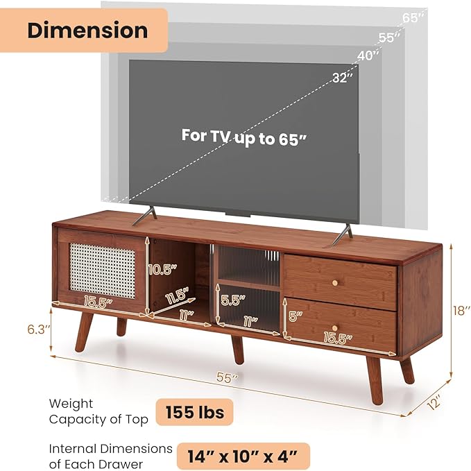 Giantex Mid Century Modern TV Stand