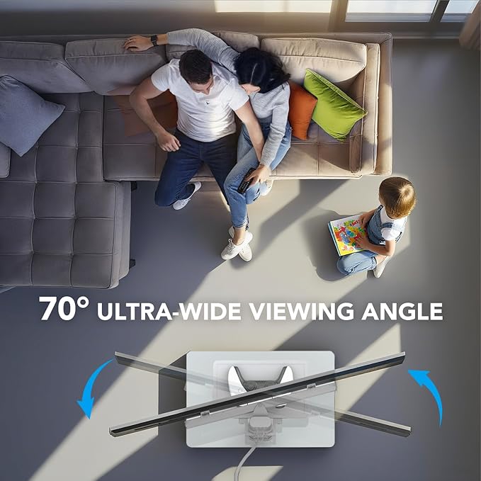 AX WABER Floor TV Stand with Power Outlet& Shelf, Universal TV Stand Mount