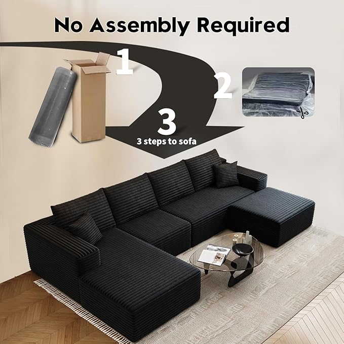 135.4" Cloud Modular Sectional Couch