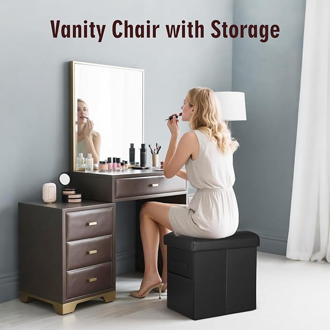 Storage Ottoman Foot Rest Stool