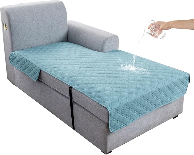 Genina L Shape Couch Cover, Sectional Couch Chaise Covers, Waterproof Washable