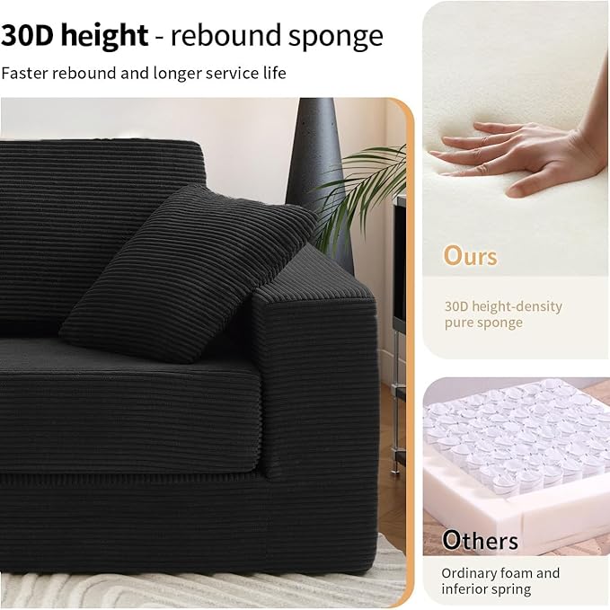 FILUXE Modular Sectional Sofa, Modern Modular Sofa Couch
