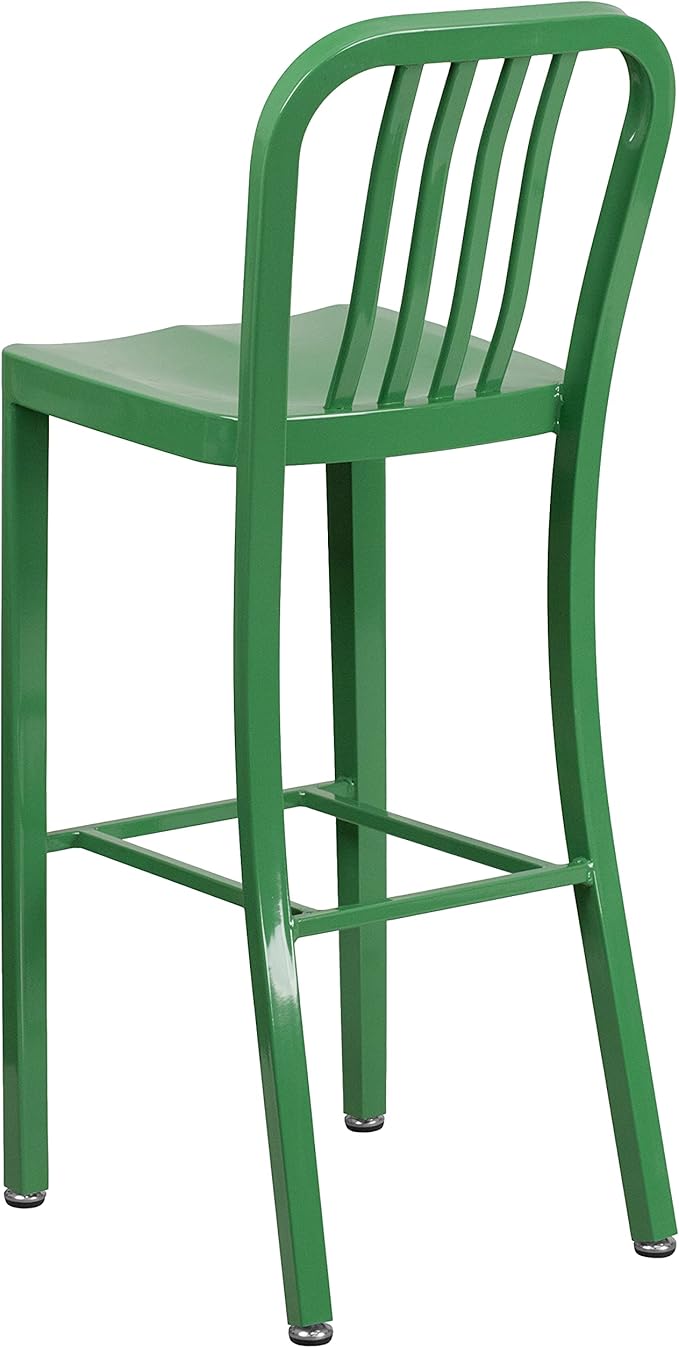 Flash Furniture Gael Commercial Grade 2 Pack 30" High Green Metal