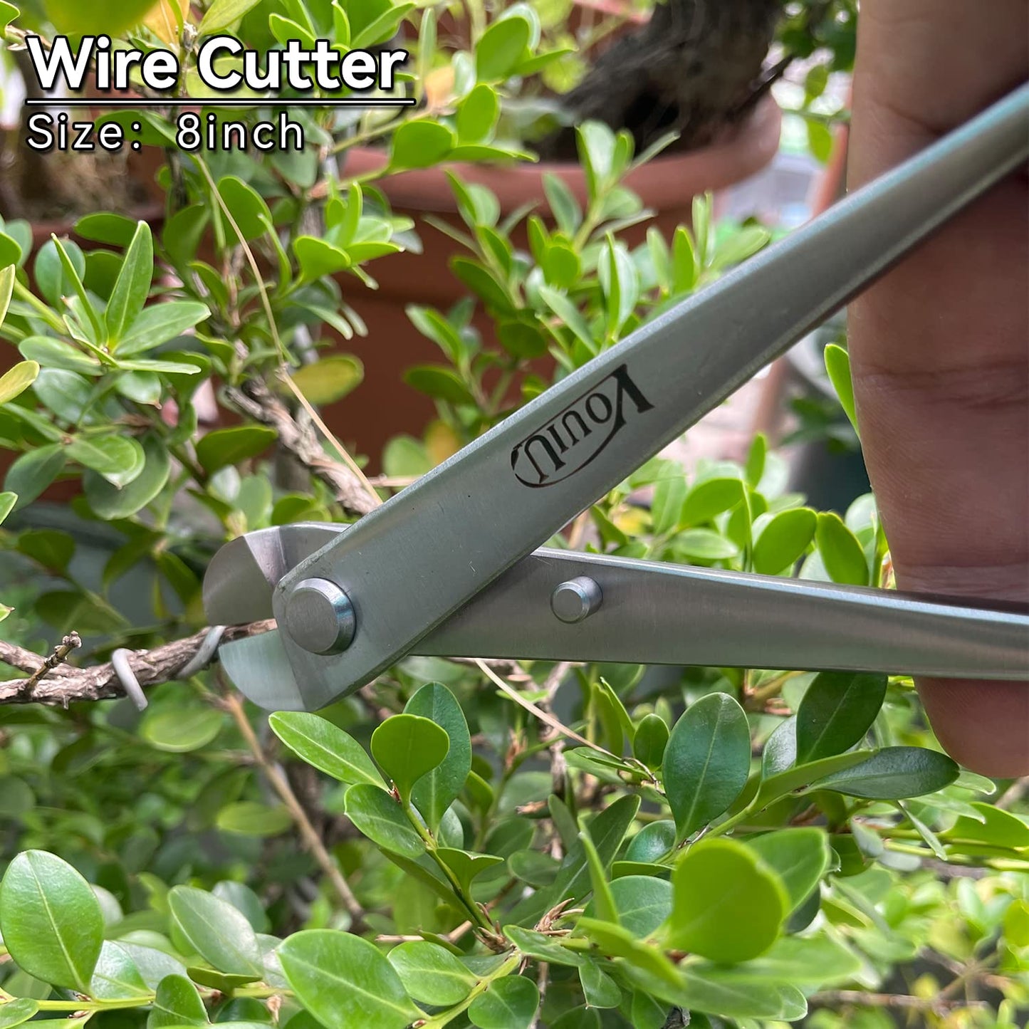 vouiu 6-Piece Bonsai Tool Set,Concave Cutter,Knob Cutter,Jin Pliers,Wire Cutter,Bonsai Scissors, Root Hook