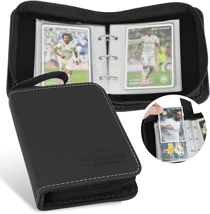 Trading Card Binder, Card Collection Binder Album Folder with 80 Side Loading Pockets, 1 Pocket Trading Card Album Folder for TGC,MTG, Baseball Cards, Yugioh