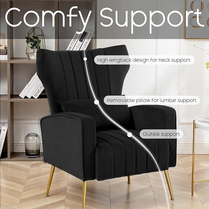Accent Chairs Set of 2, Upholstered Living Room Chair
