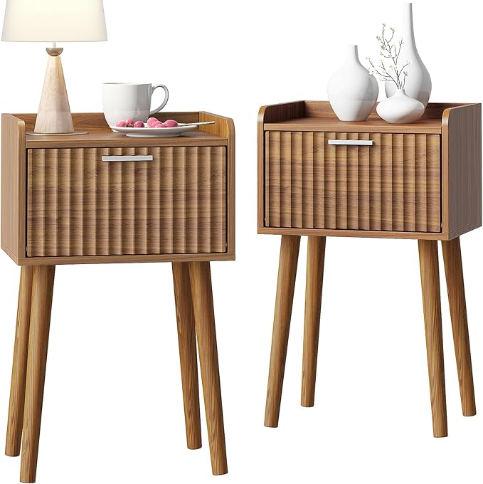 LAATOOREE Small Nightstands Set of 2, Side End Table, Bedside Table