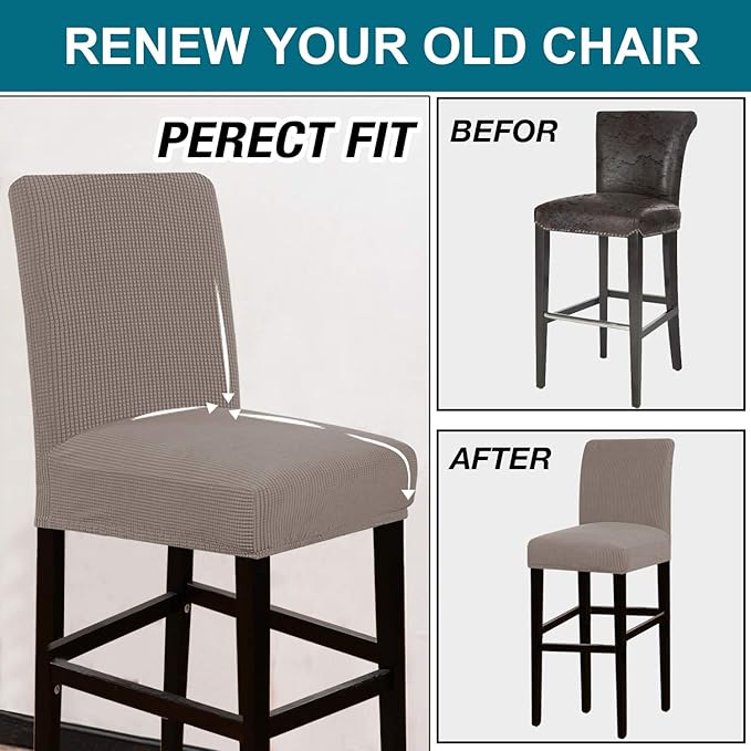 Turquoize Stretch Bar Stool Cover Counter Stool Pub Chair Slipcover