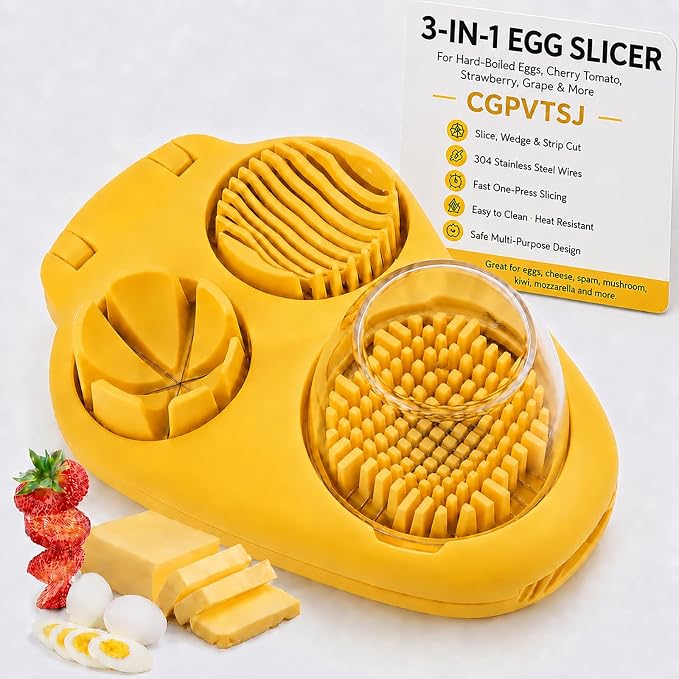 Egg Slicer for Hard Boiled Cherry Tomato Strawberry Salad Cutter Hard Grape Stainless Steel Kitchen Gadget Chopper Dicer Fruit Spam Cup Tool Quail Tomatoes Mushroom Accessories