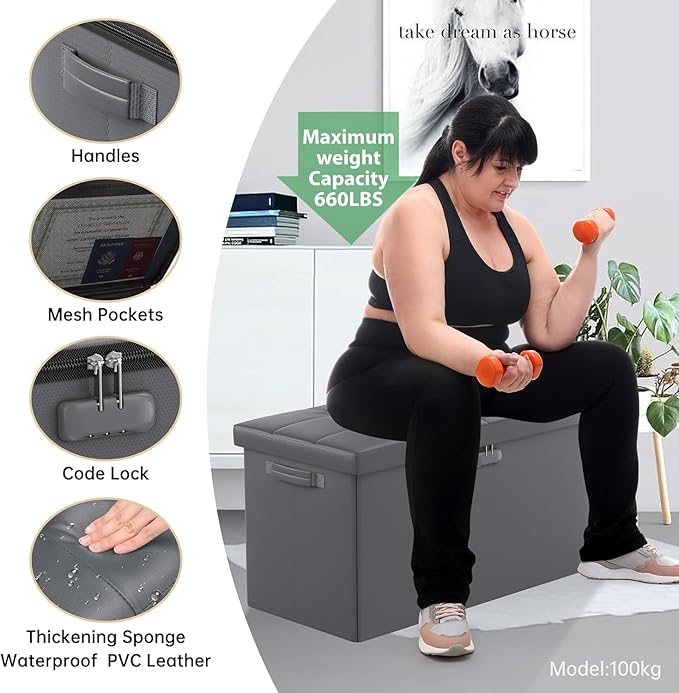 DocSafe Storage Ottoman Bench