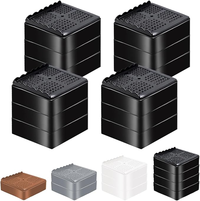 Furniture Risers Heavy Duty Adjustable Bed Risers Blocks Lift 4, 2 inches