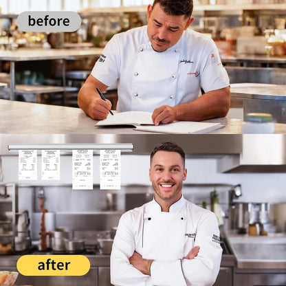 CjgyzTicket Holder for Restaurant, 28/32/36/48/60 inches, Restaurant Order Holder，Durable and Easy to use, Suitable for Commercial Kitchens, cafes, Fast-Food(32 Inch, 2 Pcs)