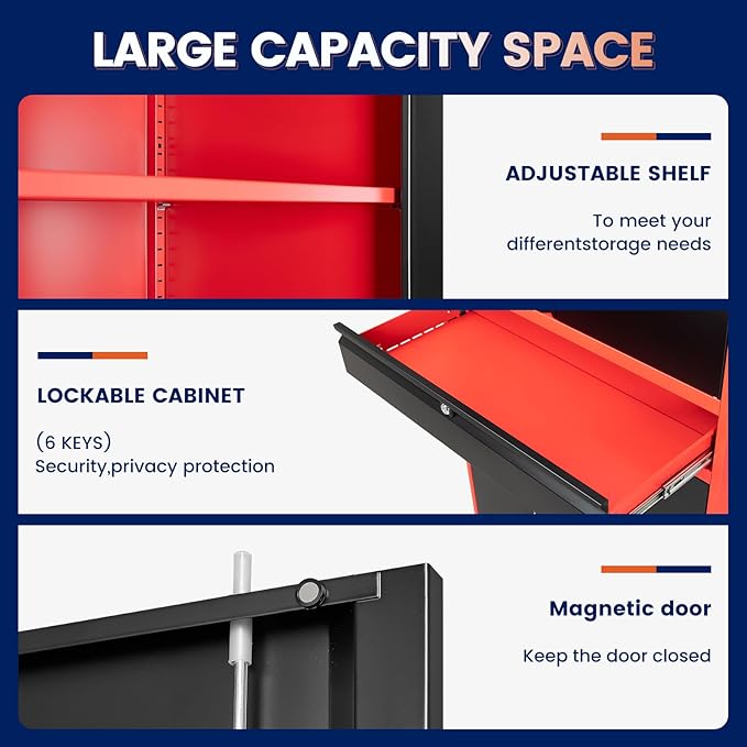 Yizosh Metal Garage Storage Cabinet