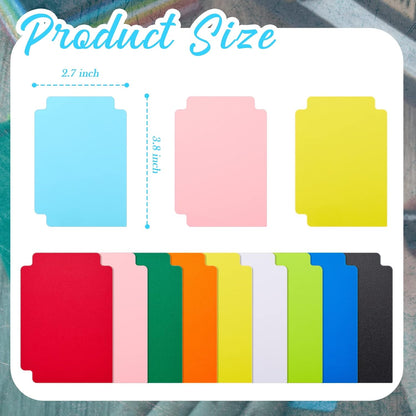 Trading Card Dividers Multicolor Card Page Dividers Frosted Plastic Separator with Tabs for Games Sports, 2.7 x 3.8 Inches(50 Pieces)