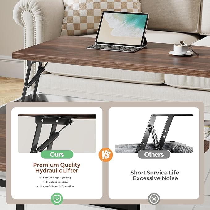 ALLSTAND 31.5" Lift Top Coffee Table