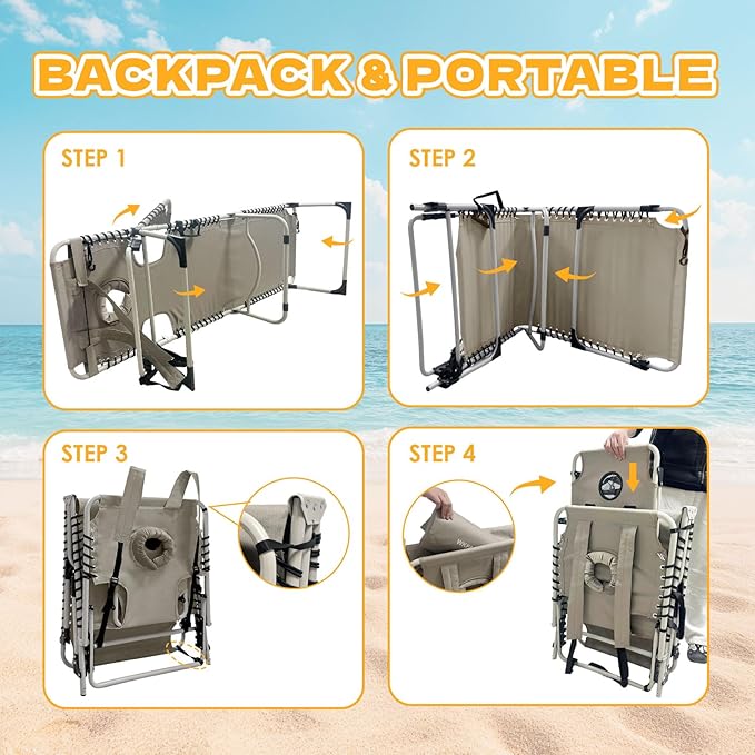 Backpack Sun Tanning Chair