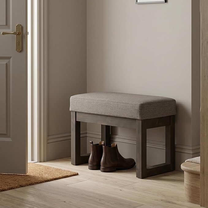 SIMPLIHOME Milltown Small Ottoman Bench