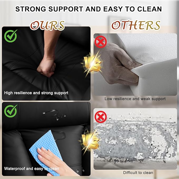 58.3" Reclining Loveseat Sofa, RV Loveseat Recliner Couch