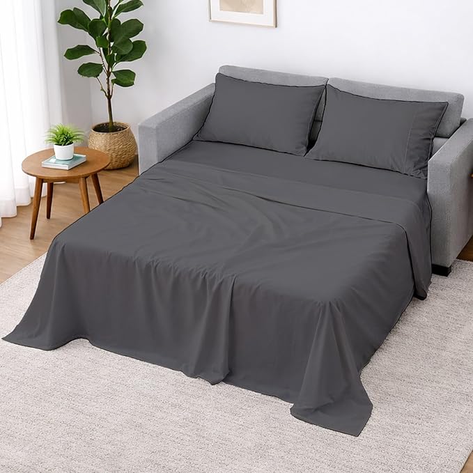 Cottington Lane Sleeper Sofa Sheets Queen Size, 4 Piece Premium Quality 100%