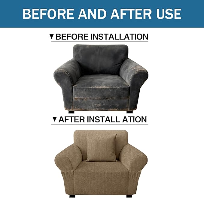 Armchair Slipcover with 1 Pillow Cover