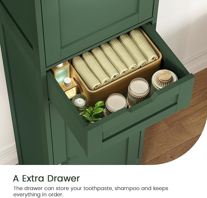 Iwell Tall Bathroom Storage Cabinet