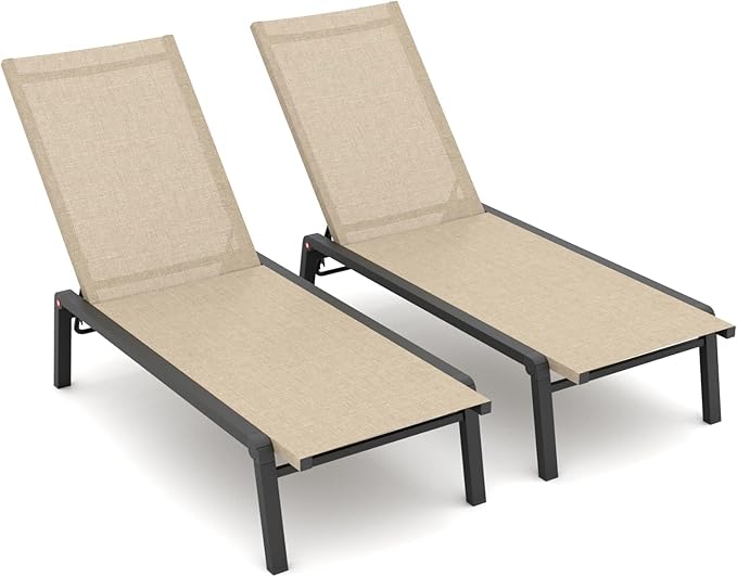 Patio Chaise Lounge Set of 2