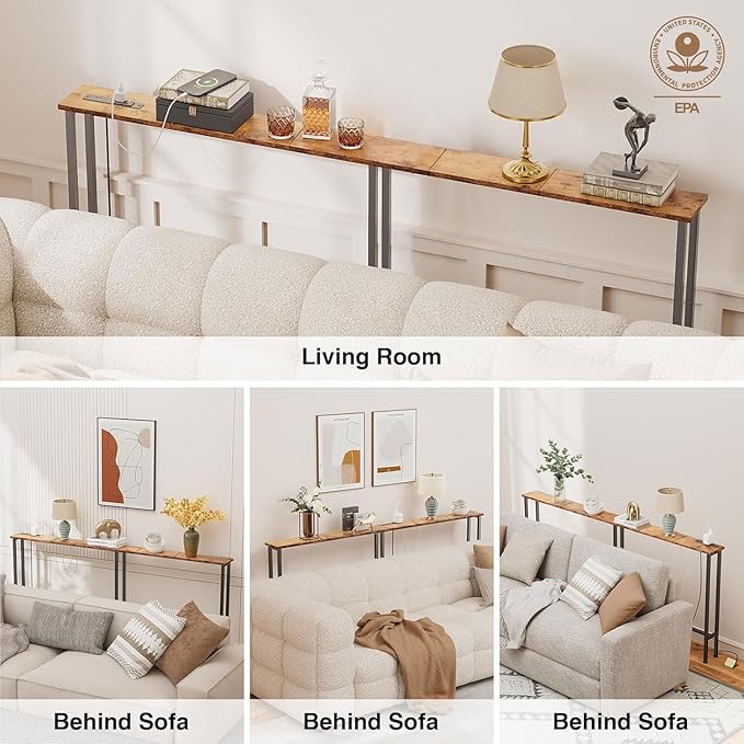Keelian 63" Sofa Table Narrow Long