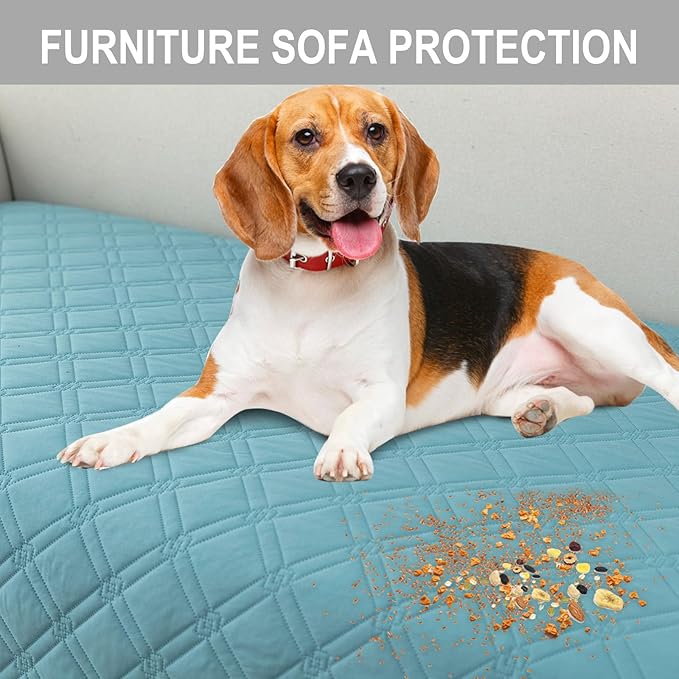 Genina L Shape Couch Cover, Sectional Couch Chaise Covers, Waterproof Washable