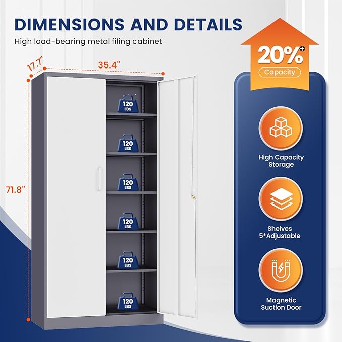 Yizosh Metal Storage Cabinet