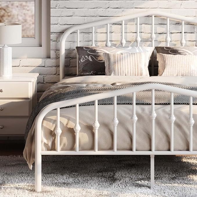 SHA CERLIN Full Size Metal Platform Bed Frame