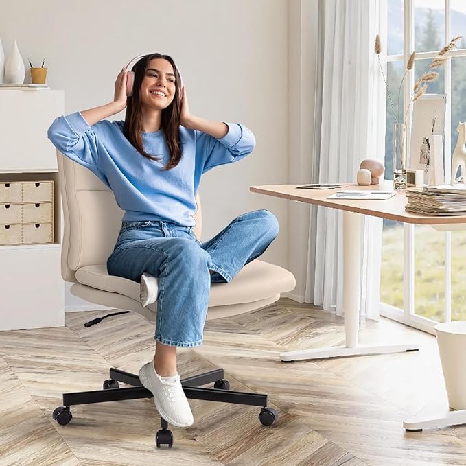 LUCKWIND Armless Office Desk Chair