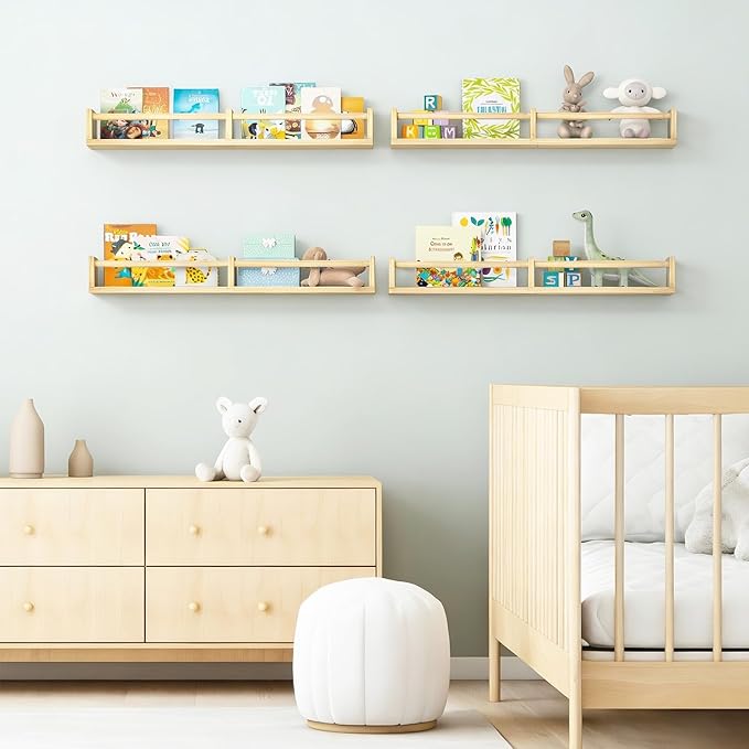 Fixwal Nursery Book Shelves, 32 Inch Floating Bookshelves
