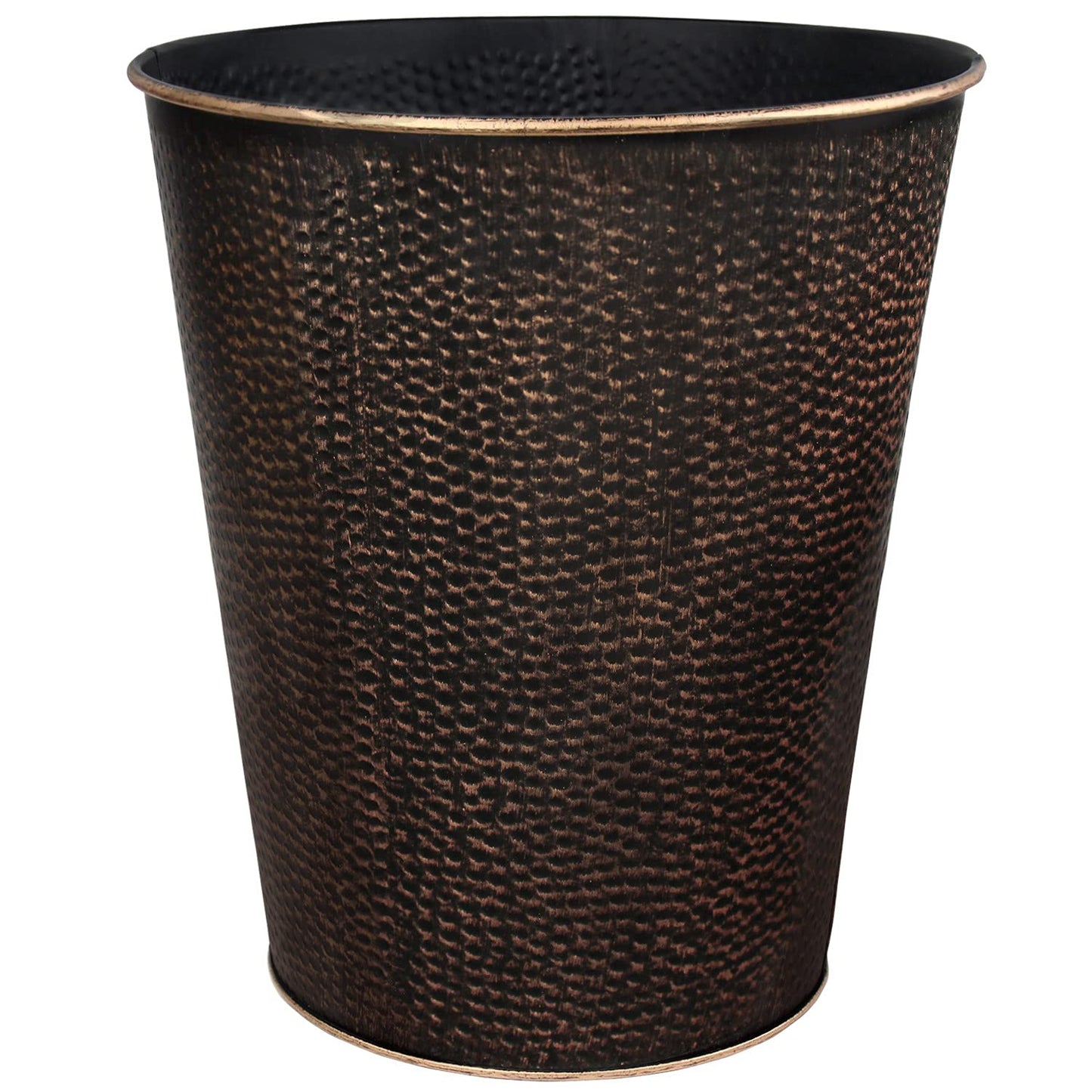 Blue Donuts Wastebasket for Bedroom, Bathroom, Trash Can 6 Liters, Bronze, Stainless Steel