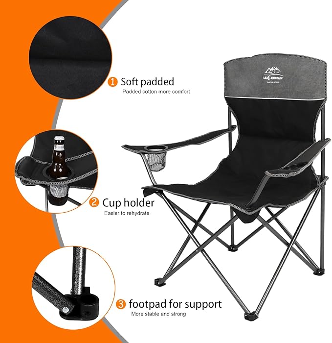 Oversized 4 Pcs Camping Chair Set