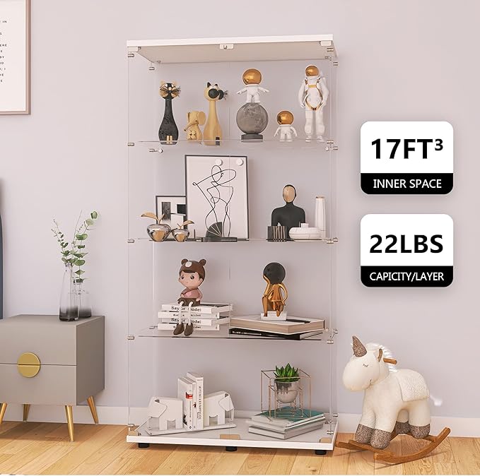 LFT HUIMEI2Y Glass Display Cabinet 4-Shelf