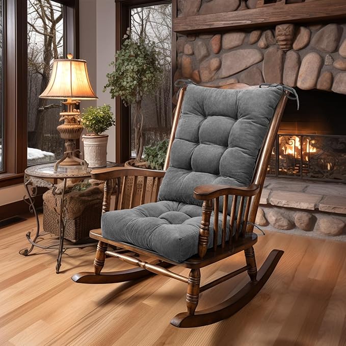 Lokex Rocking Chair Cushion Only, Tufted Non-Slip Comfortable Rocking Chair