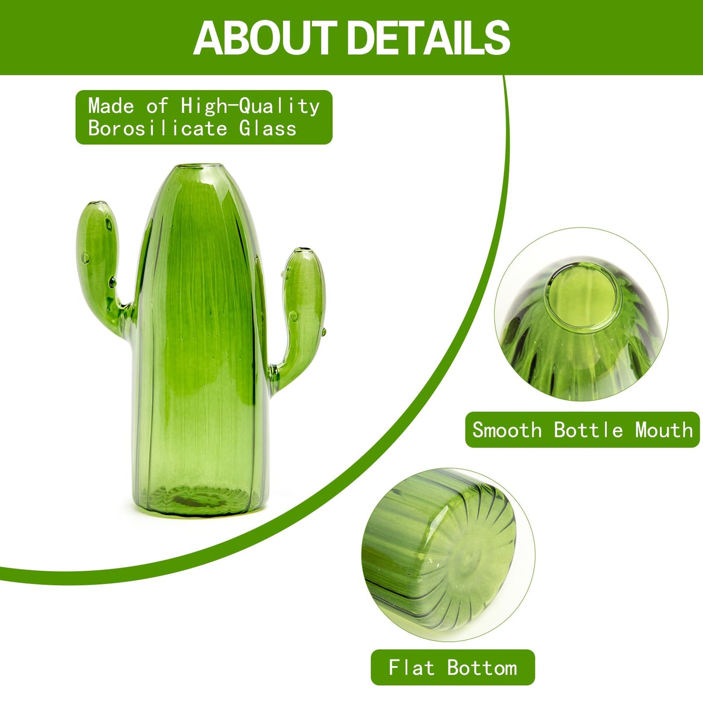 XXXFLOWER Cactus Plant Propagation Station Terrarium Jars for Plant Cuttings Air Plant Holders Unique Glass Flower Vase for Hydroponics Plants for Plant Lovers Home Garden Decor