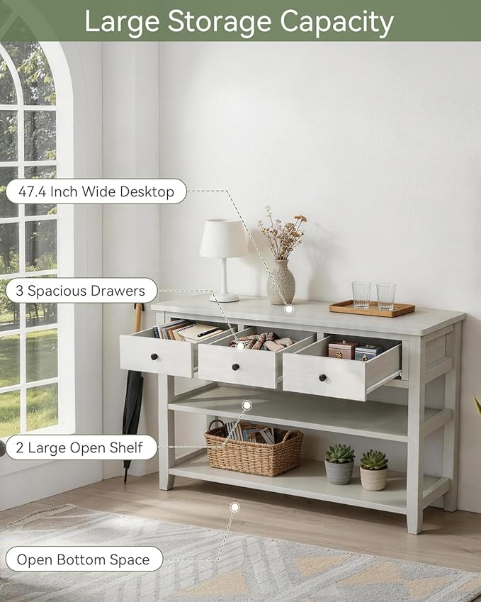 Karl home Console Table Entryway Desk, Sofa Side Table