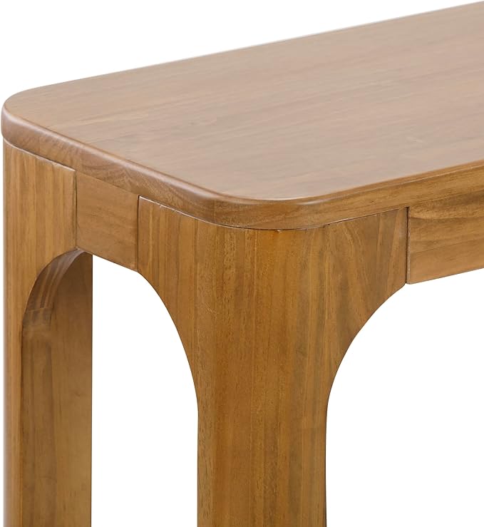 Plank+Beam Forma Console Table, 46 Inch, Solid Wood Sofa Table, Entryway Table