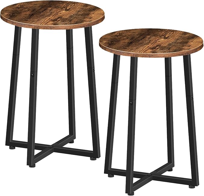 HOOBRO Side Tables Set of 2, Round End Accent Tables