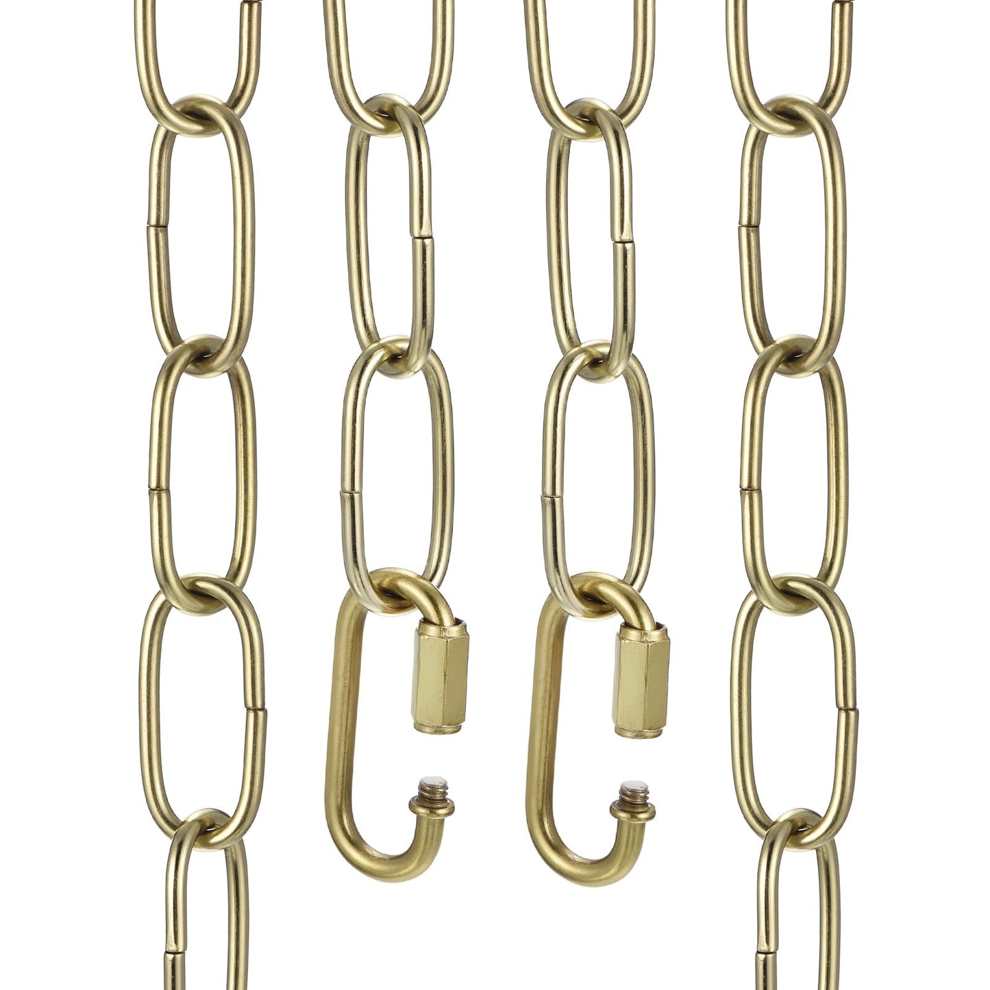 uxcell 6ft Lighting Hanging Chain, 3mm/0.12" Looping Metal Pendant Chandelier Chain Extension with 2 Quick Link Lock for Hanging Plant Pendant Chandelier Light Fixture, Light Copper