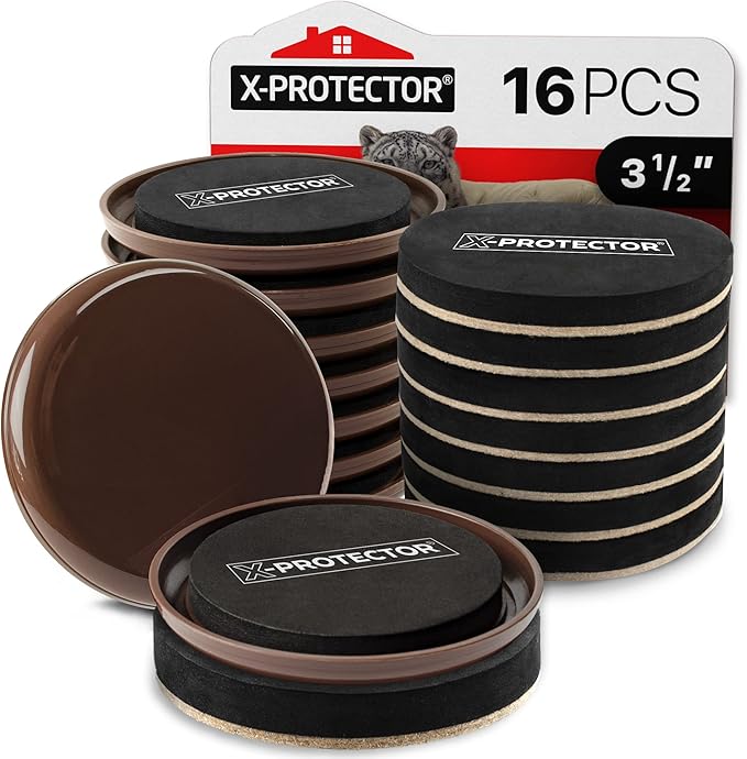 Furniture Sliders X-PROTECTOR 16 PCS – Furniture Sliders Hardwood Floors & Felt