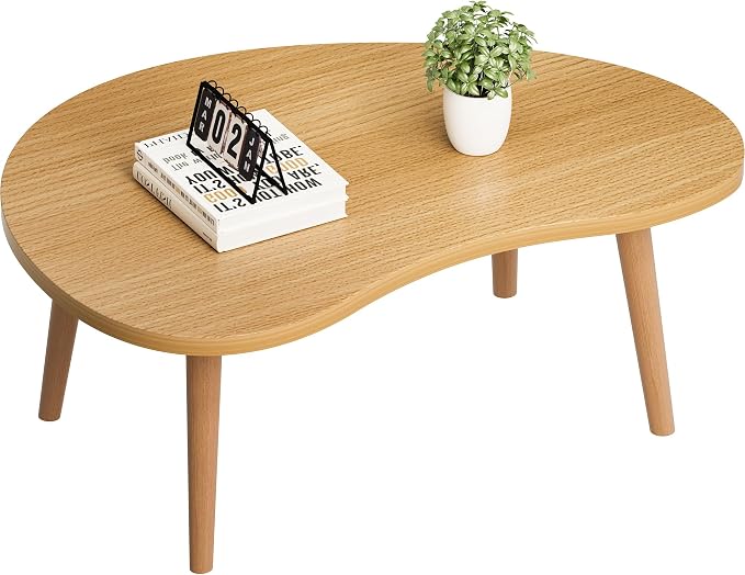 Small Coffee Table, Low Table with Solid Wood Legs, 23.6" Mini Mango Accent Table Side End Table, Floor Table Desk for Sitting on The Floor, Coffee Tea Table for Living Room, Dorm, Apartment, Natural