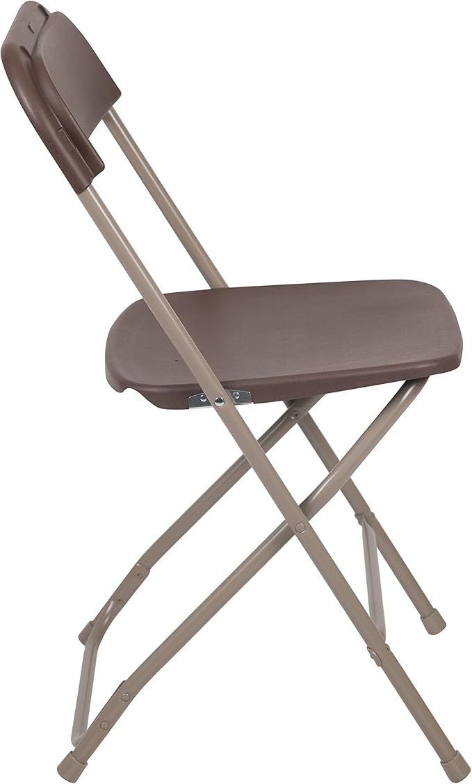 Flash Furniture Hercules Series Plastic Folding Chair Brown