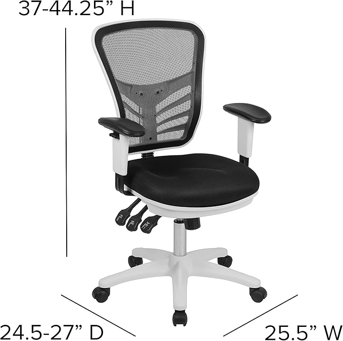 Flash Furniture Nicholas Mid-Back Swivel Office and Gaming Chair, Ergonomic