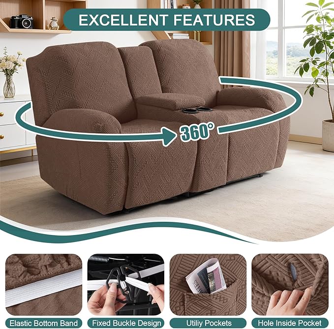 Ruaozz Loveseat Recliner Covers