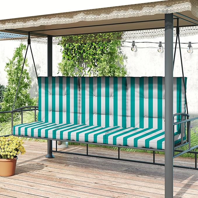 Outdoor Chair Cushions Set of 2, High Back Soft Seat Pad