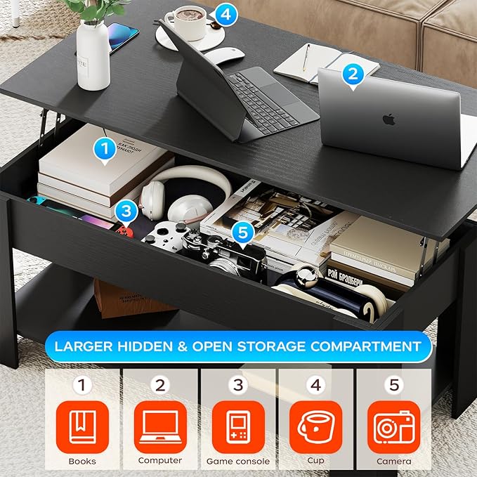 FDW 39.4" Lift Top Coffee Table