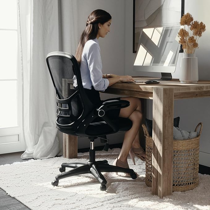 Flash Furniture Porter High Back Black Mesh Ergonomic Swivel Office Chair
