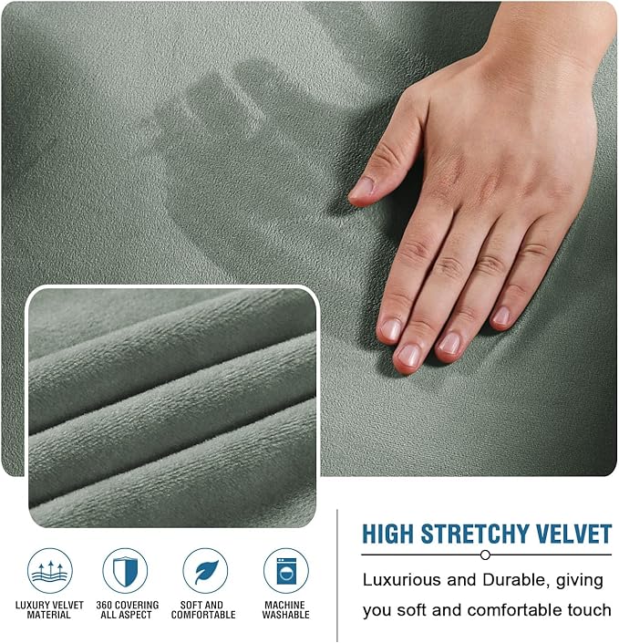 H.VERSAILTEX Real Velvet Futon Cover Armless Sofa Covers Sofa Bed Covers